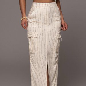 BUTTERCREAM CLEAN LINES CARGO SKIRT